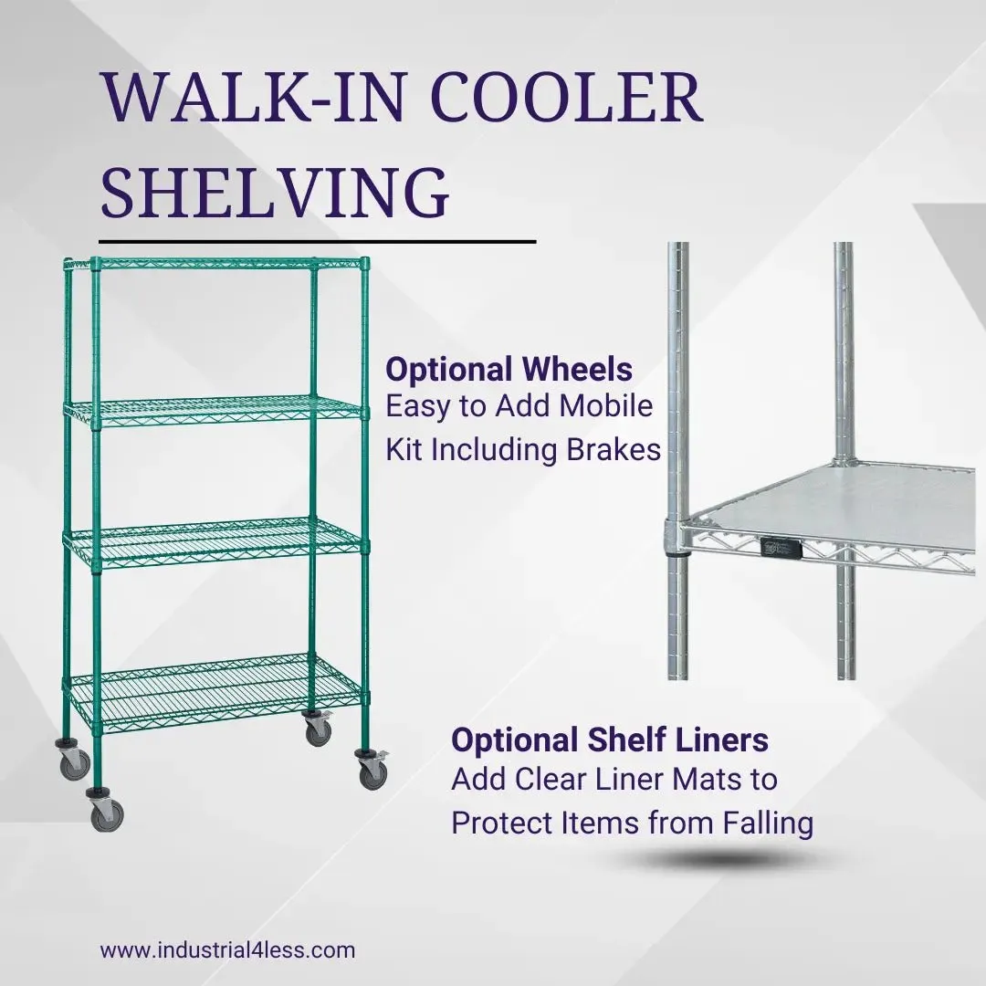 14" x 30" Walk In Cooler and Freezer Wire Shelving Unit