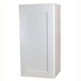 30" Tall Sage Green Shaker 1-1/4" Overlay Wall Cabinet - Single Door 9", 12", 15", 18", 21" WIde