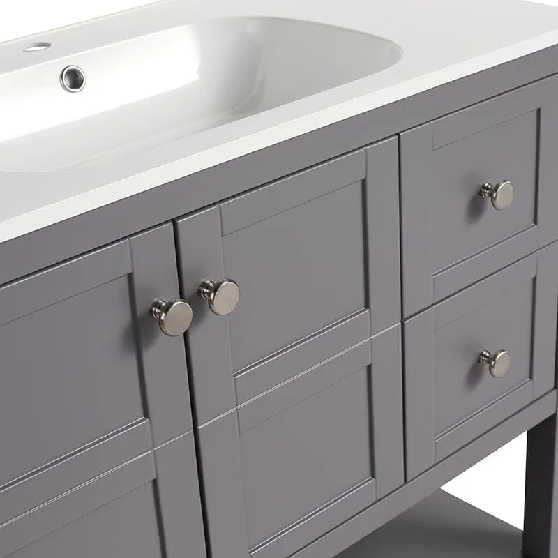 36-Inch Modern Freestanding Bathroom Vanity Sink Set with Storage Drawers