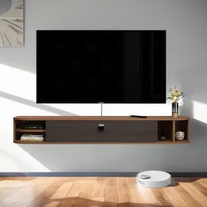 70" Modestia Floating TV Stand, Walnut