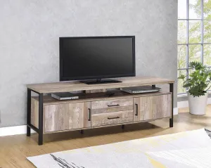 71" 2-drawer Tv Console Weathered Oak