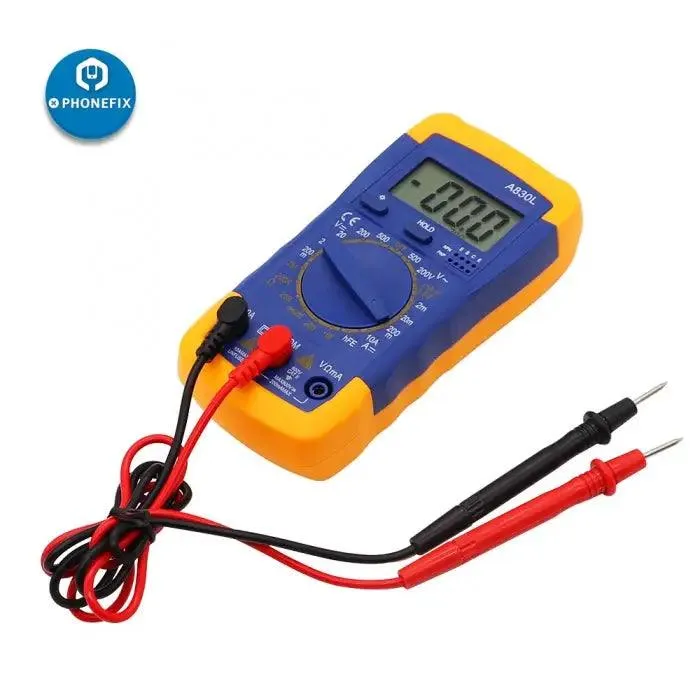 A830L Digital Multimeter AC DC OHM Volt Current Tester Mini Meter