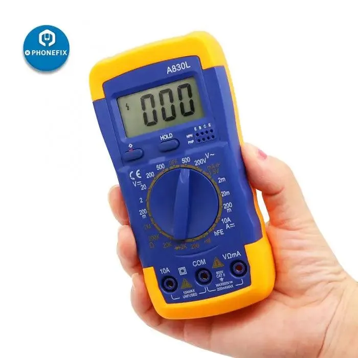 A830L Digital Multimeter AC DC OHM Volt Current Tester Mini Meter