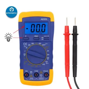 A830L Digital Multimeter AC DC OHM Volt Current Tester Mini Meter