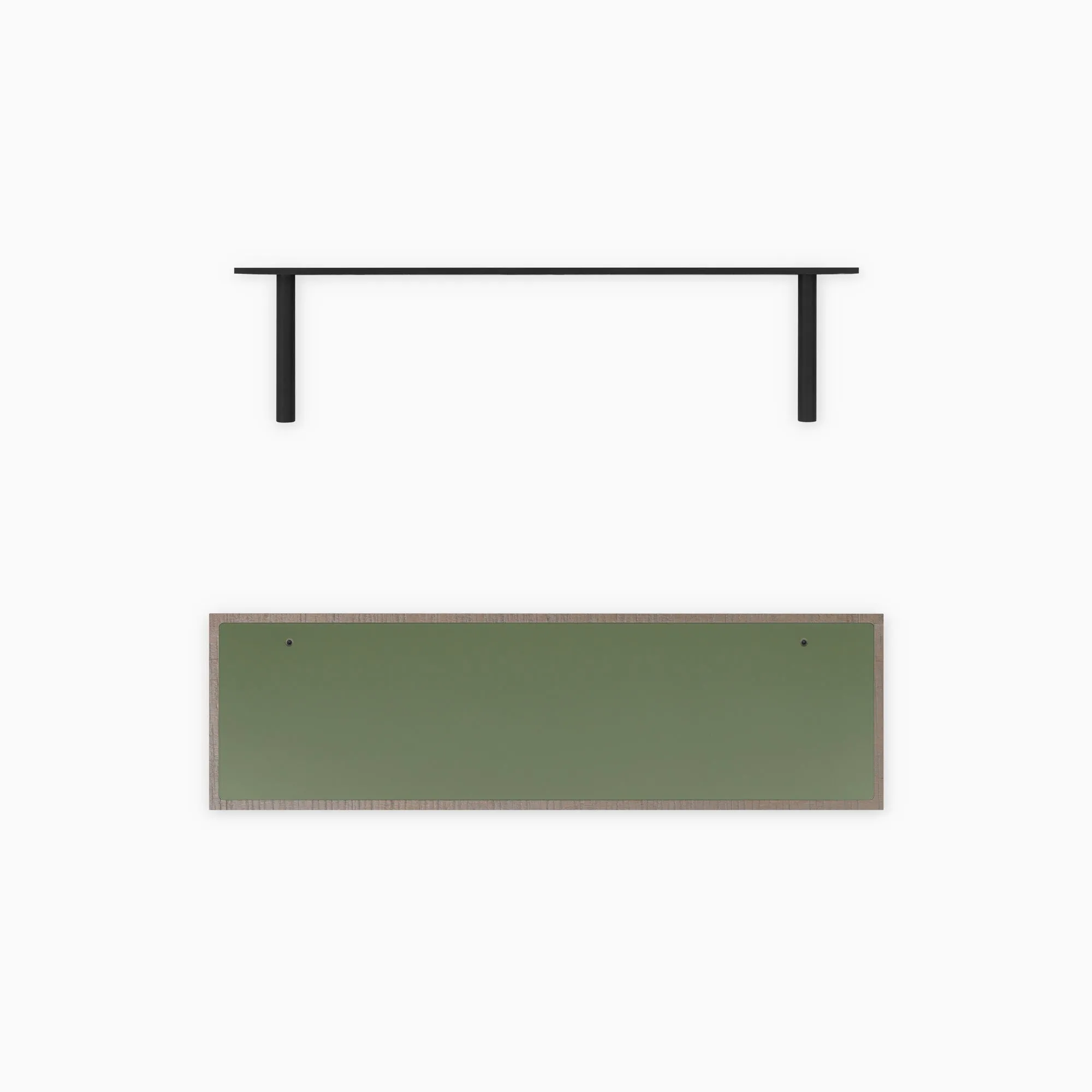 Aksel Inlay Hatch Grey Rustic Floating Shelf