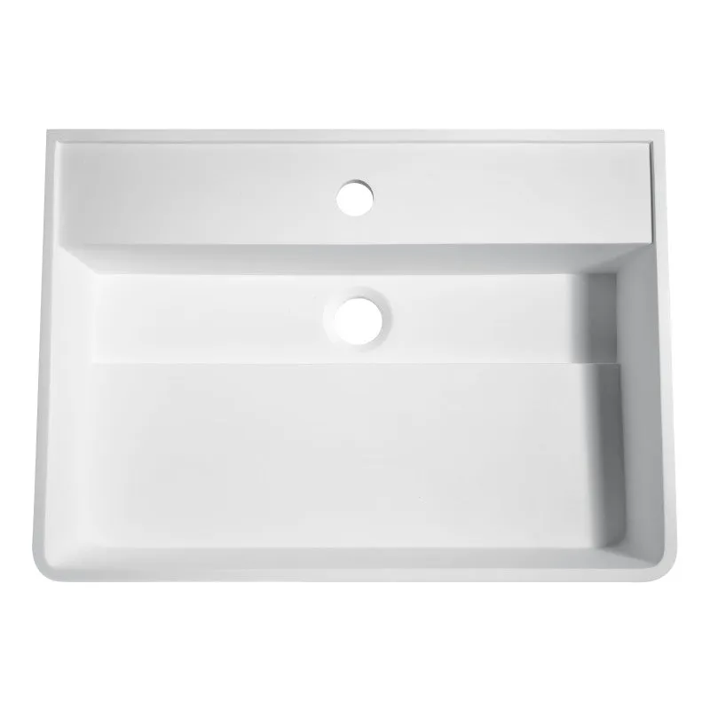 ANZZI Tilia Solid Surface Vessel Sink in Matte White