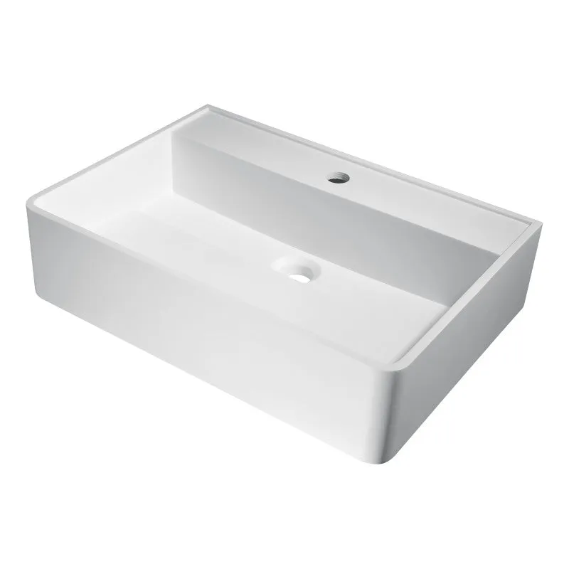 ANZZI Tilia Solid Surface Vessel Sink in Matte White