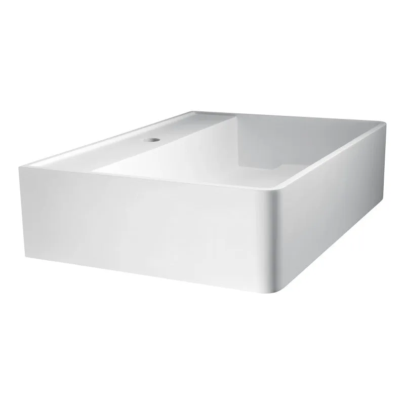 ANZZI Tilia Solid Surface Vessel Sink in Matte White