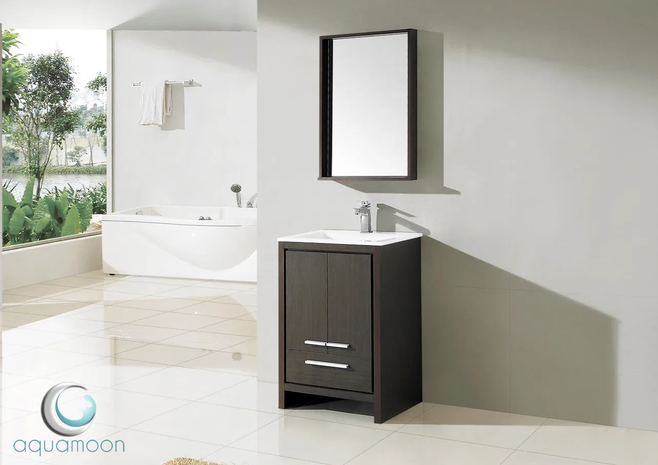 Aquamoon Granada 24 Modern Bathroom Vanity Set - Wenge