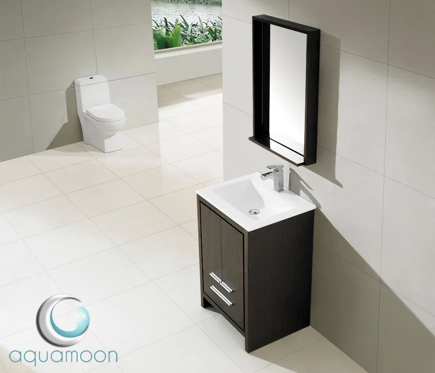 Aquamoon Granada 24 Modern Bathroom Vanity Set - Wenge