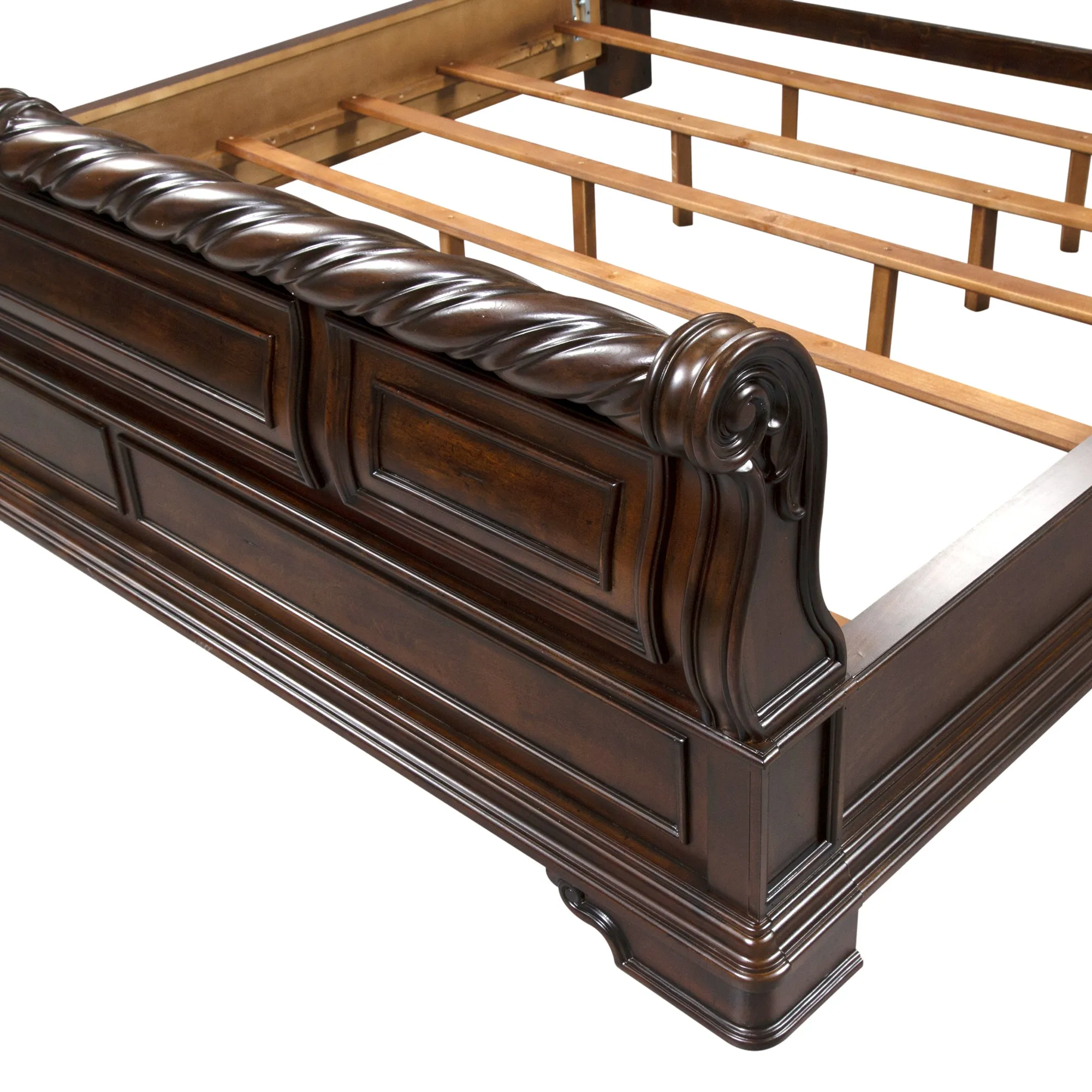 Arbor Place 575-BR-QSLDMCN Queen Sleigh Bed, Dresser & Mirror, Chest, Night Stand