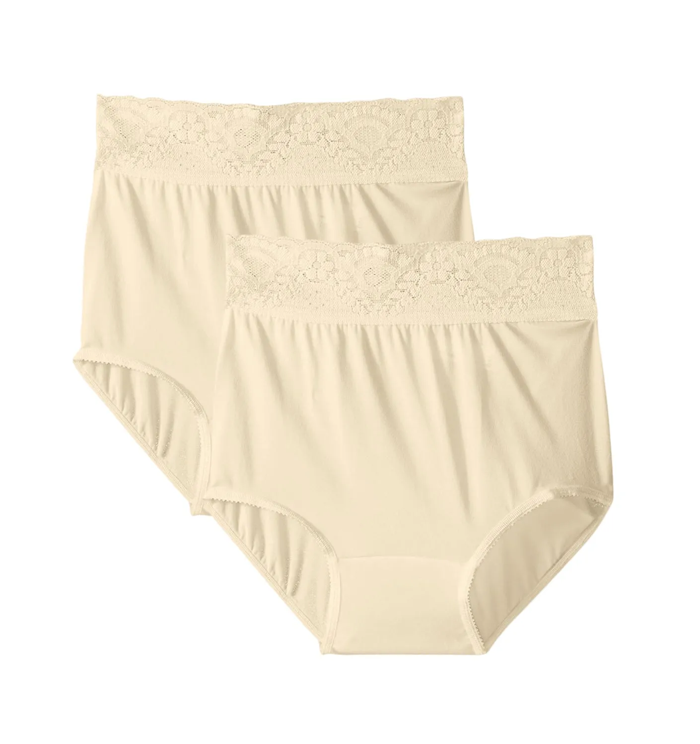 Bali Lacy Skamp Brief Panty-Pack