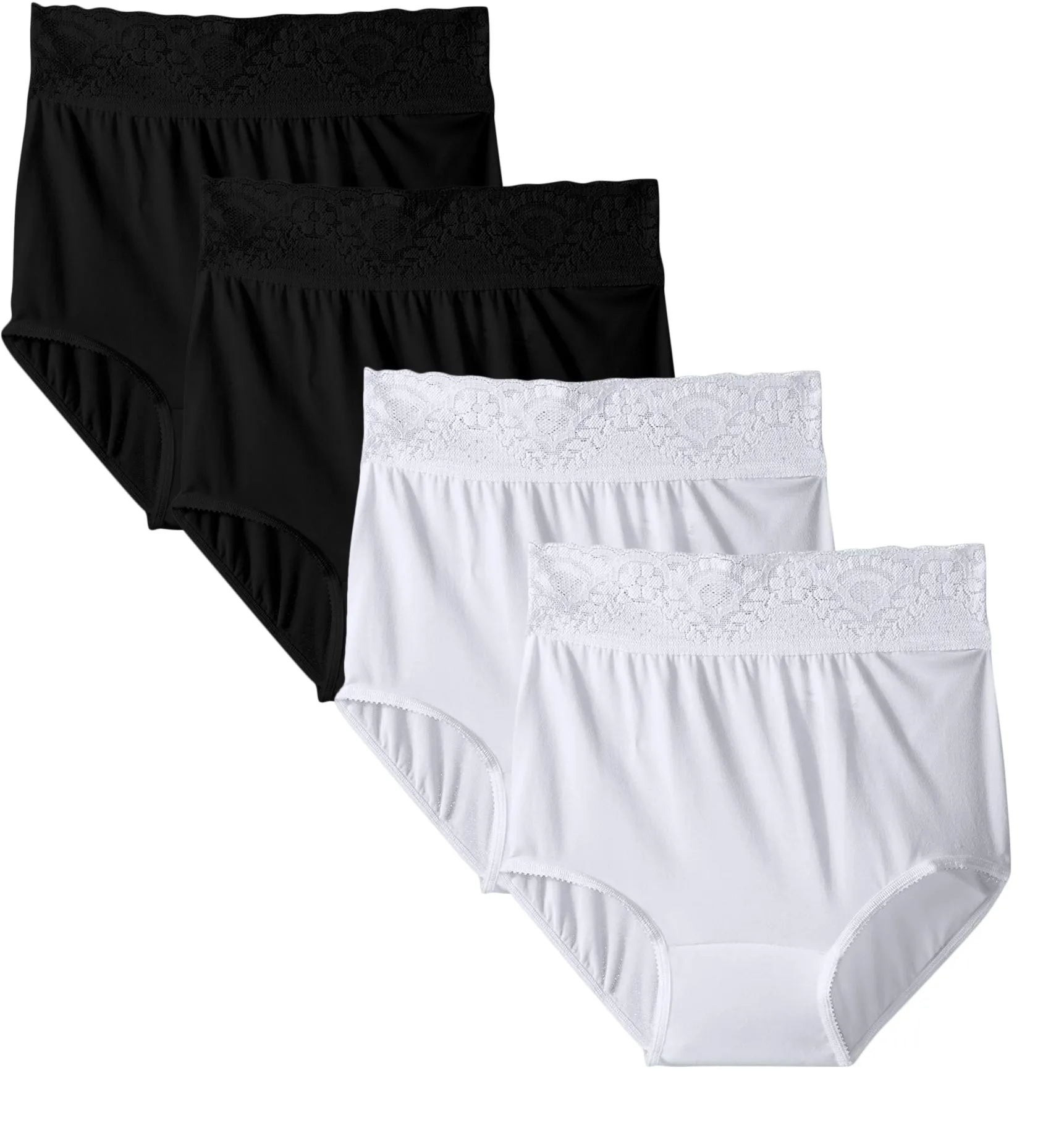 Bali Lacy Skamp Brief Panty-Pack