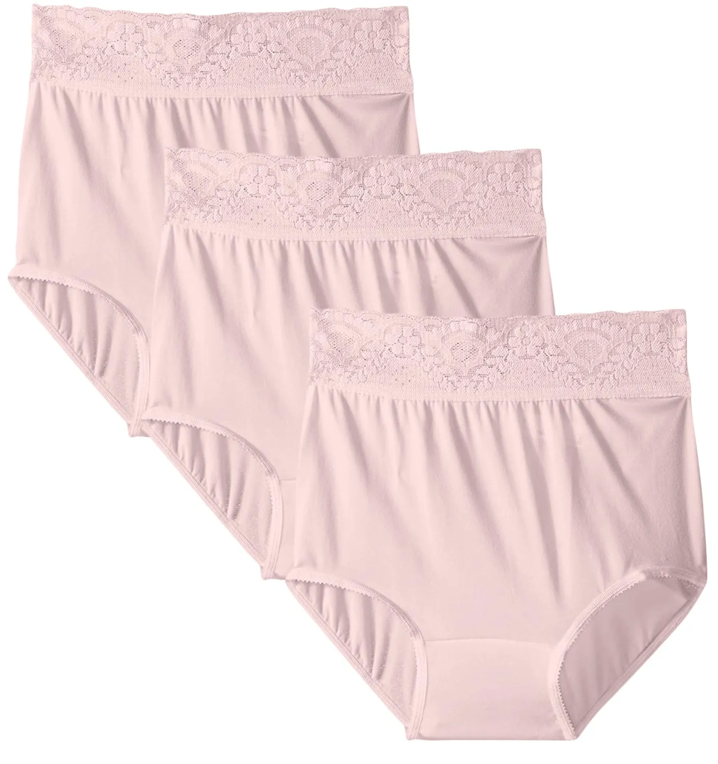 Bali Lacy Skamp Brief Panty-Pack