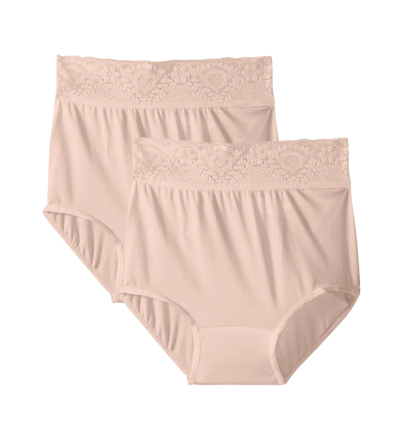 Bali Lacy Skamp Brief Panty-Pack