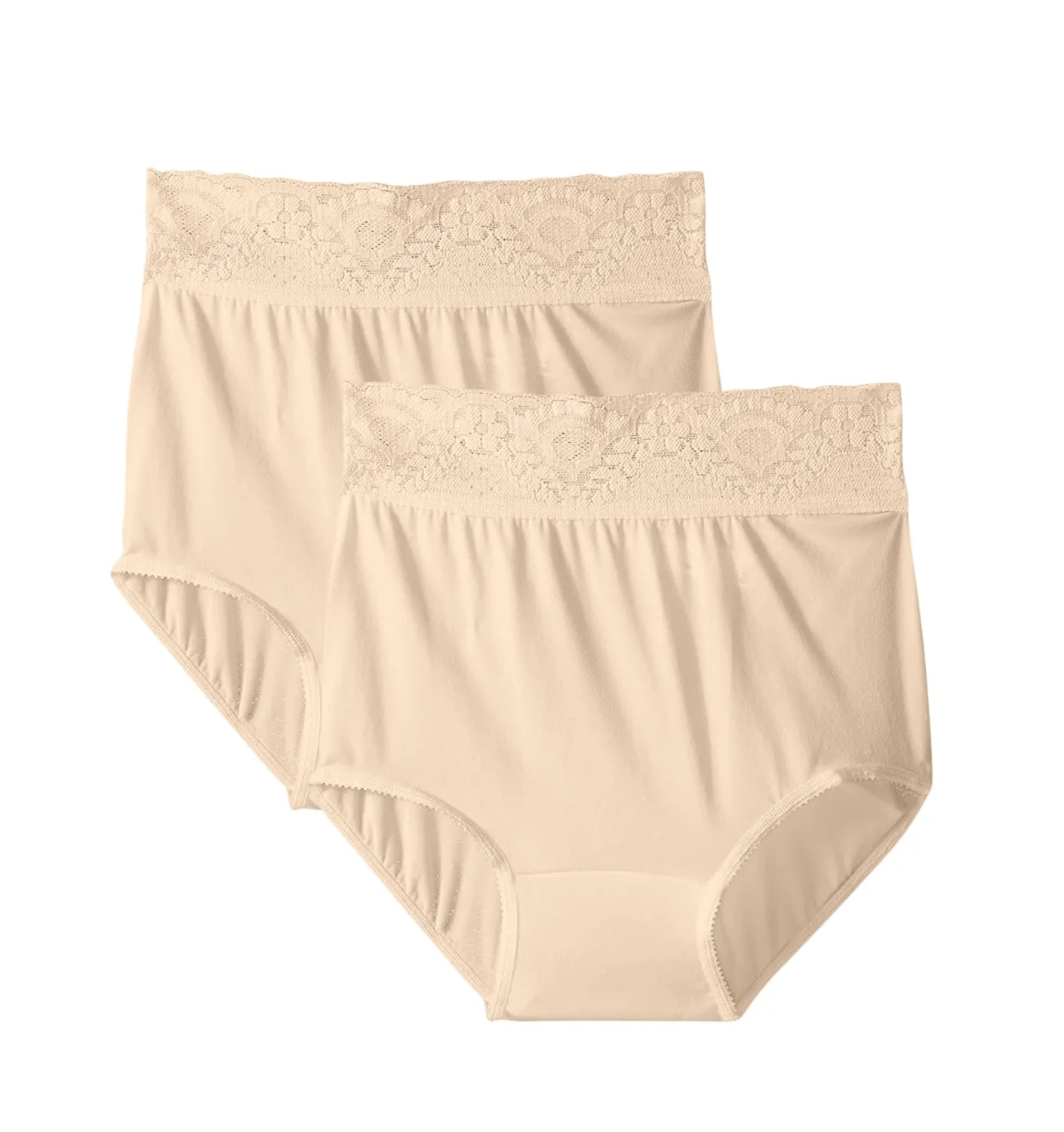 Bali Lacy Skamp Brief Panty-Pack