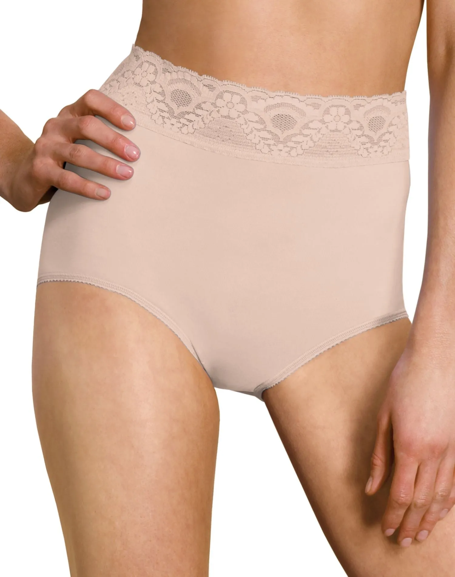 Bali Lacy Skamp Brief Panty-Pack