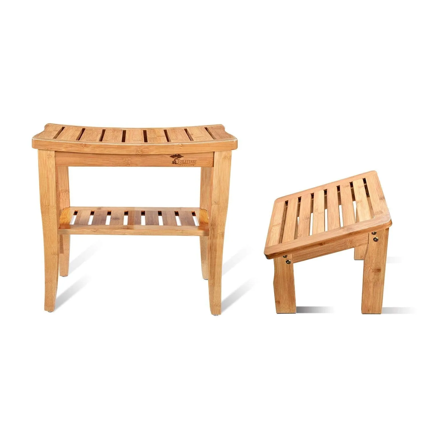 Bamboo Bench with Foot Stool