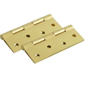 Butt Hinges Brass Plated 1 1/2" w/ Screws