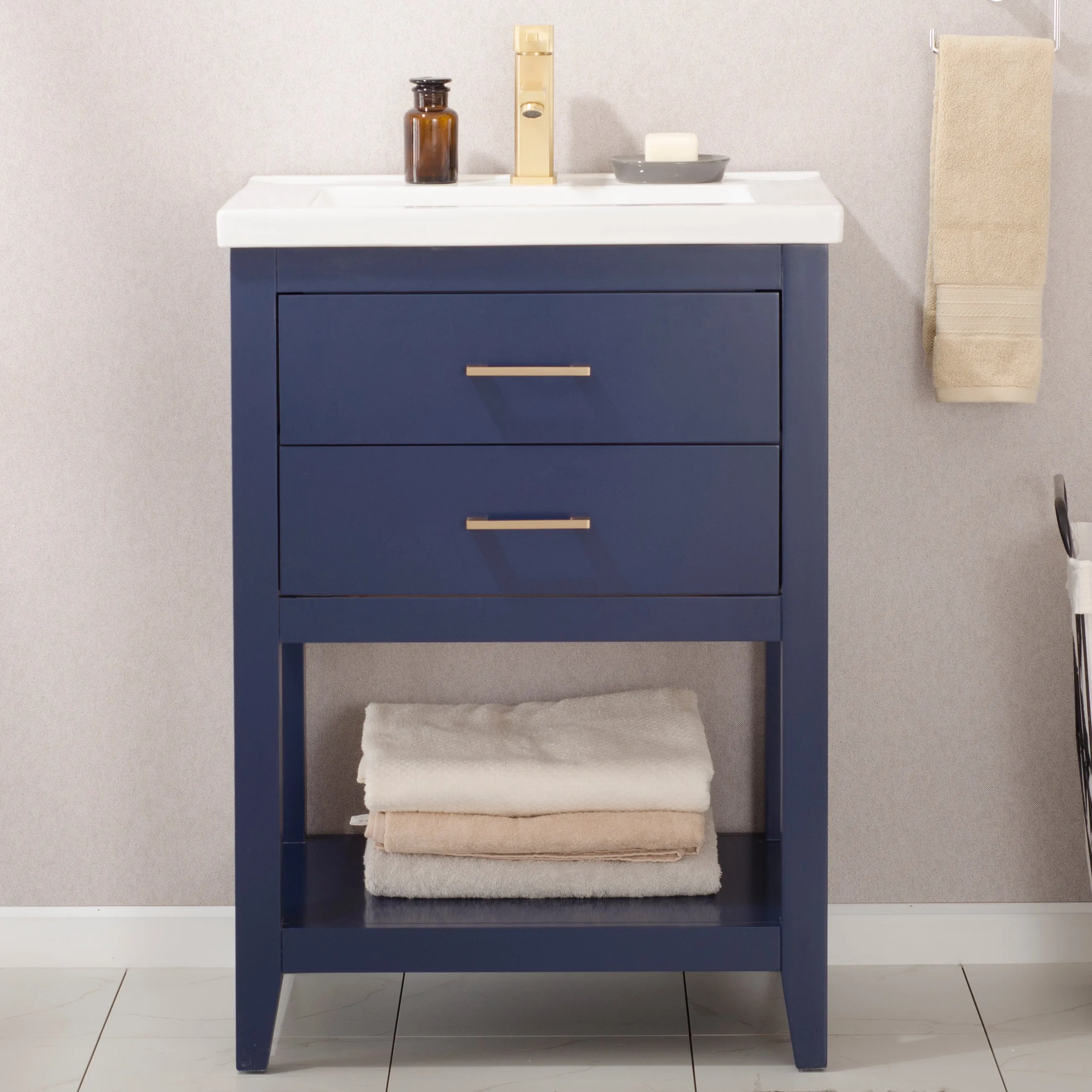 Cara 24" Single Sink Vanity with Porcelain Top