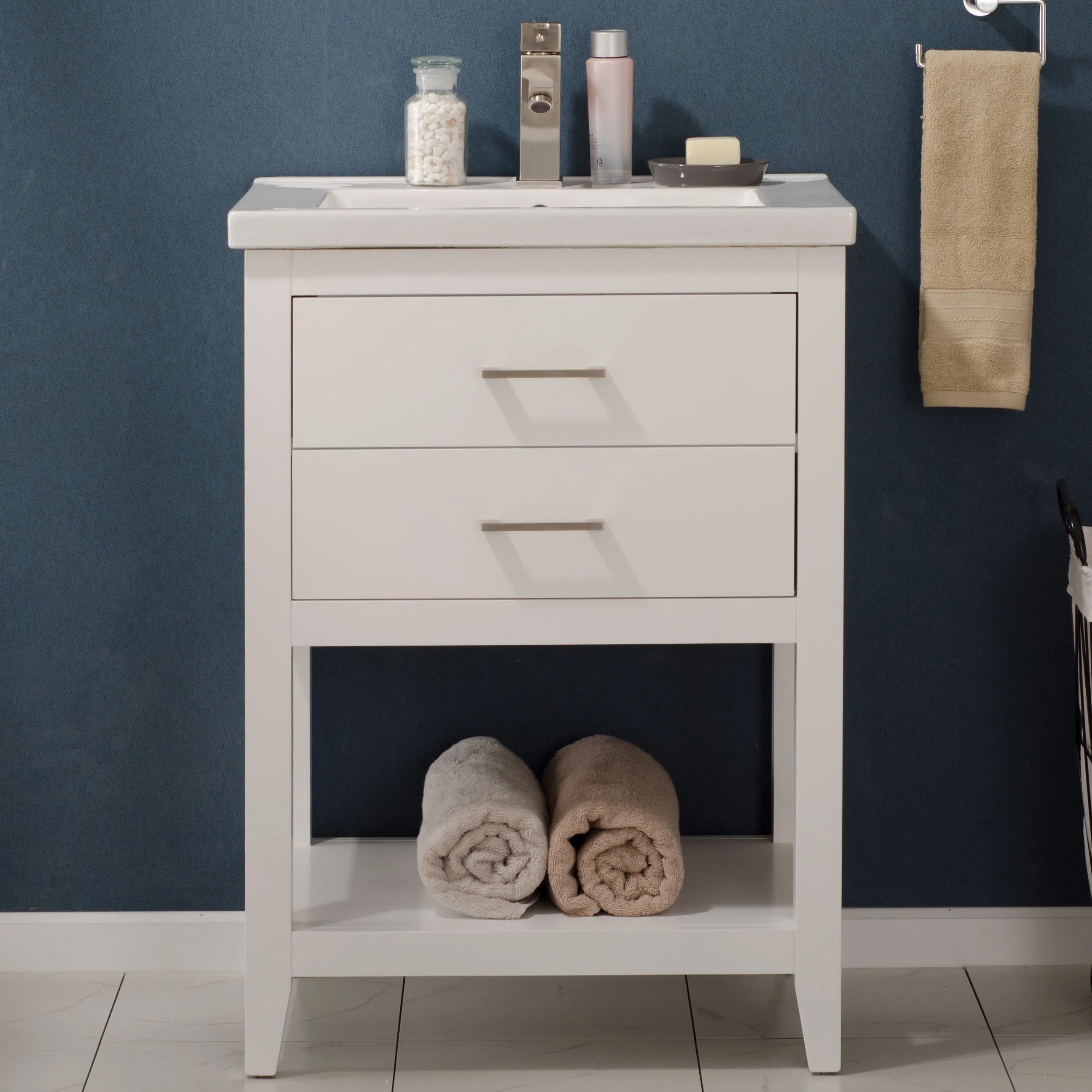 Cara 24" Single Sink Vanity with Porcelain Top