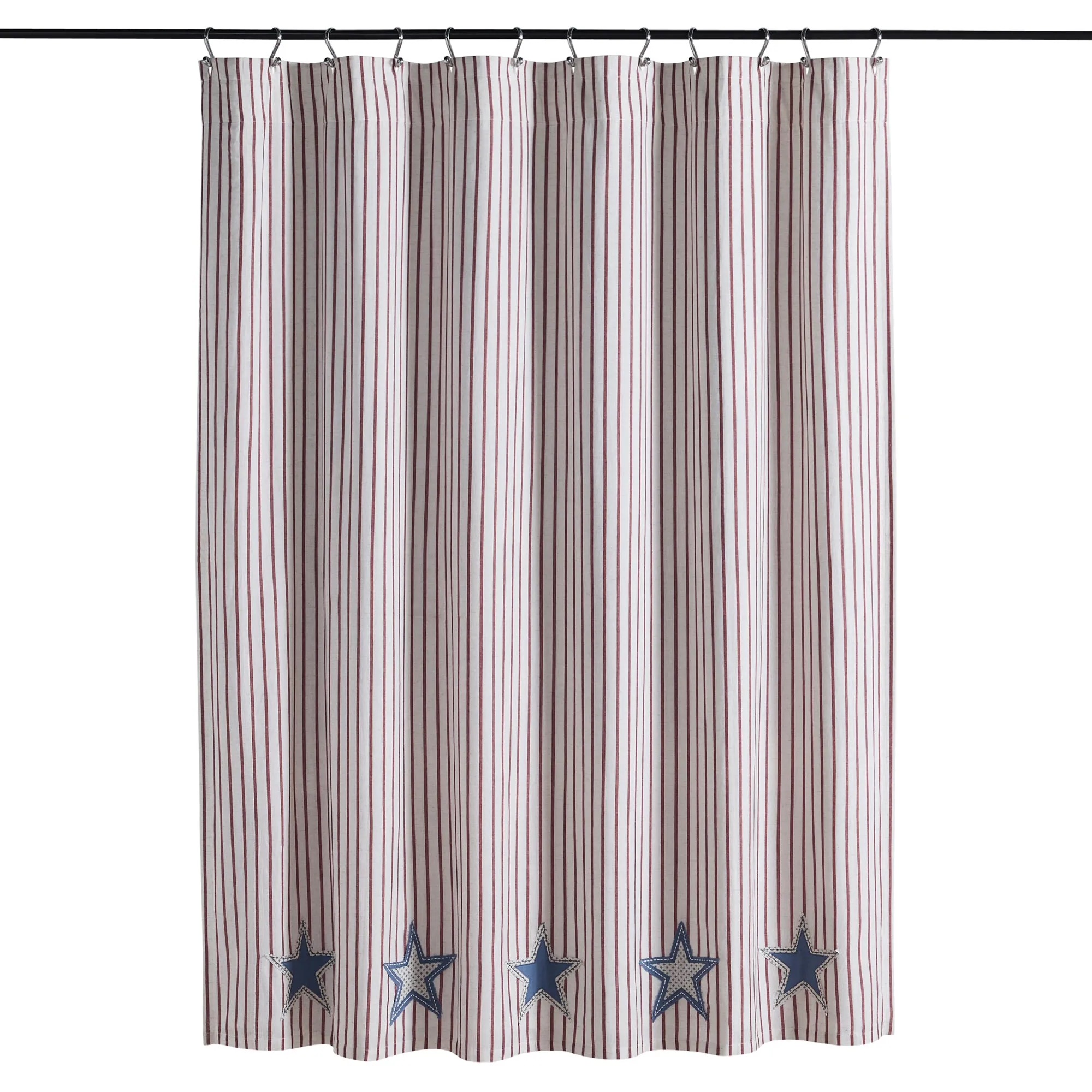 Celebration Applique Star Shower Curtain 72x72