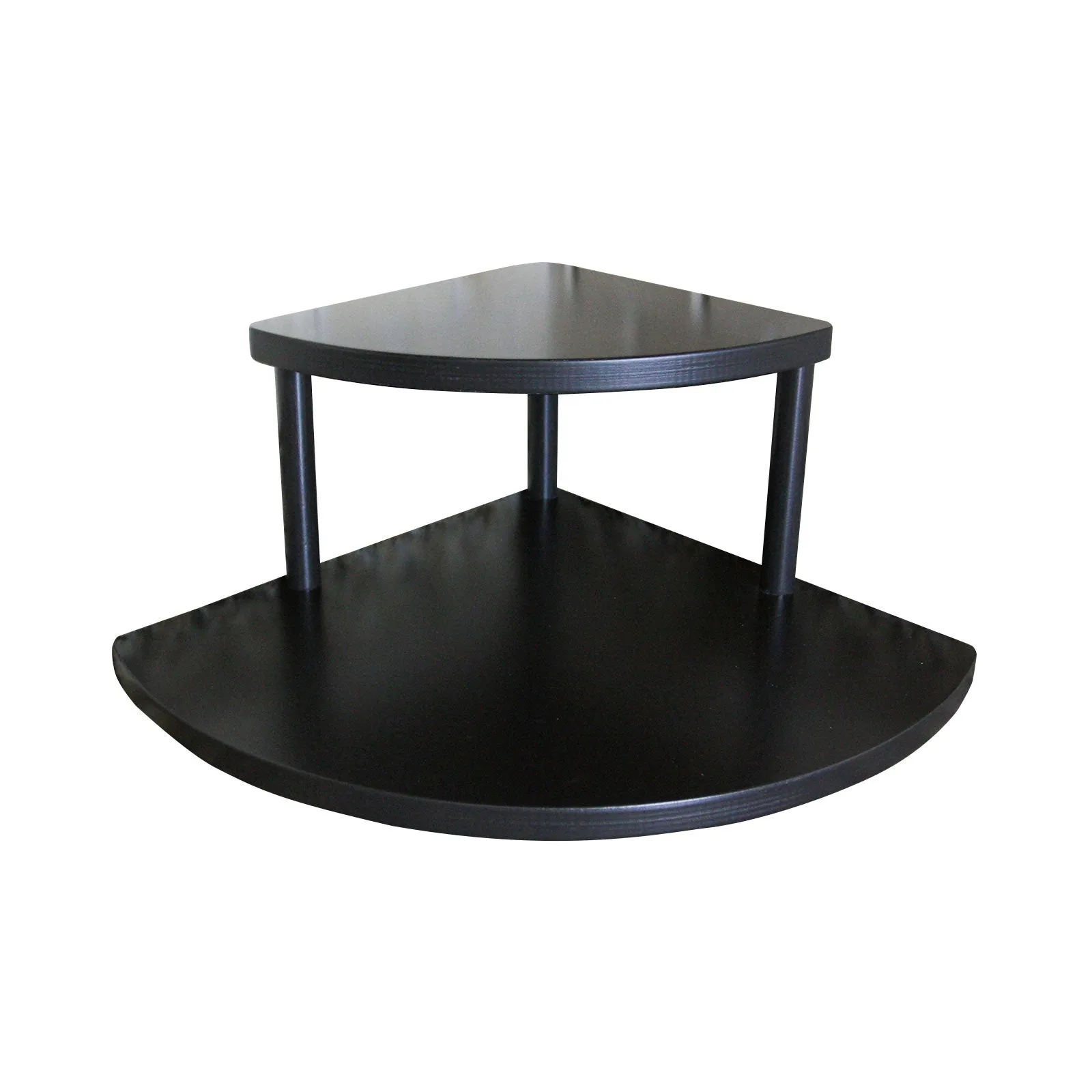 Counter Caddies™ -  7" Tall Stained Corner Shelf - Available In Black And Natural