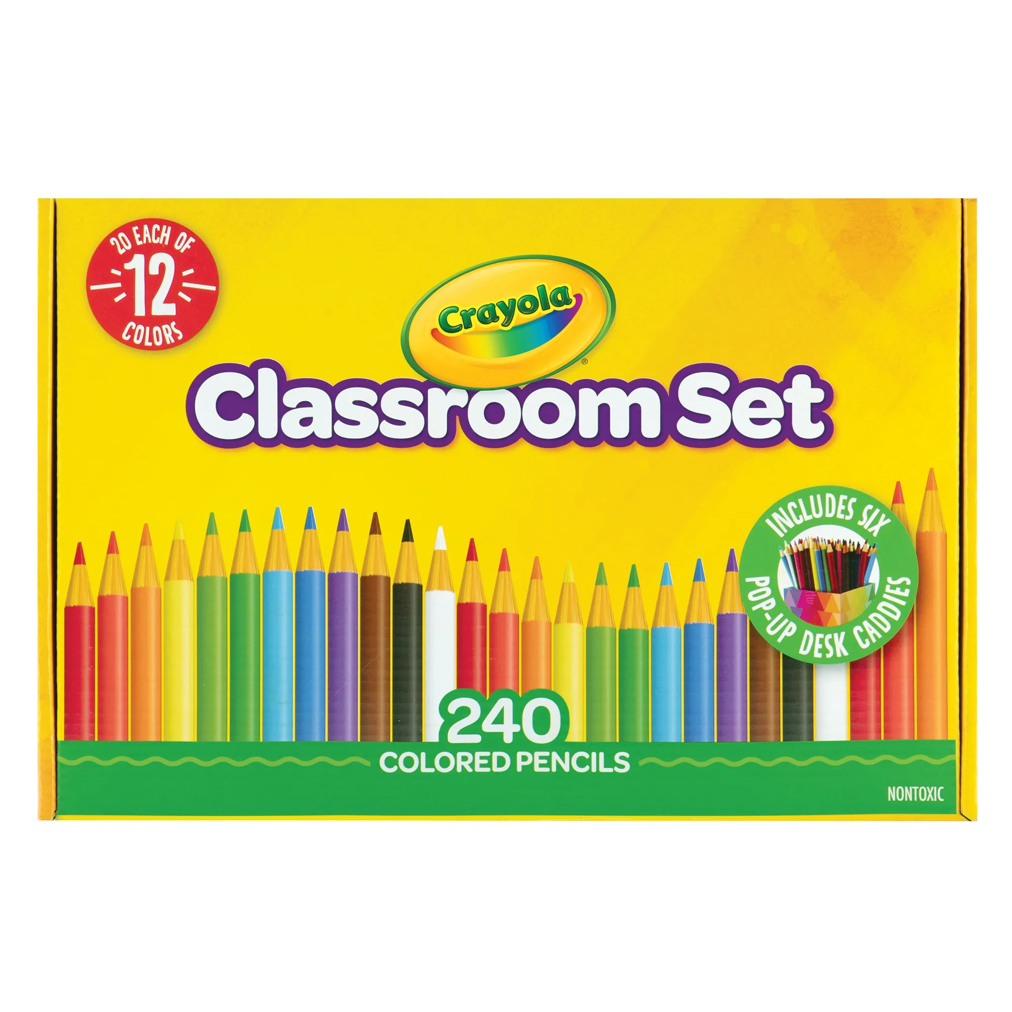 Crayola Colored Pencils with Desk Caddies Classpack of 240