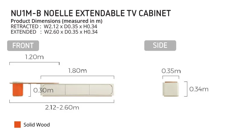 DARCY Sintered Stone Extendable TV Stand