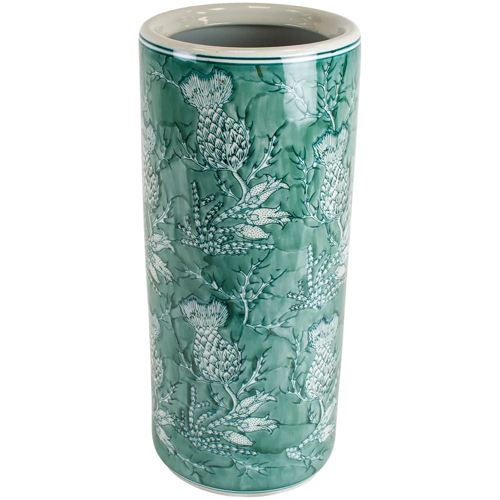 Emerald Green Glazed Ceramic Umbrella Stand 45cm