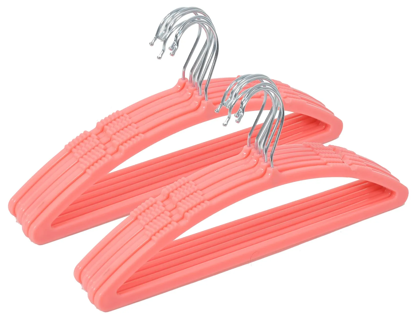 Heart Home 12 Pieces Plastic Baby Hanger (Pink)-HS43HEARTH25728