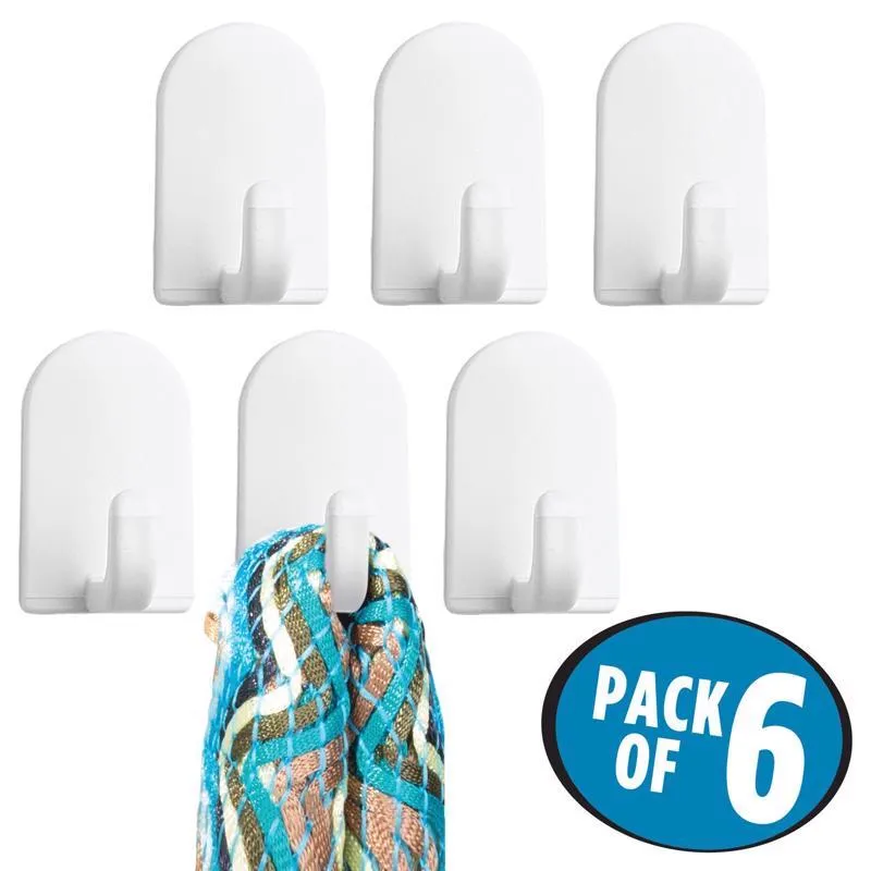 iDesign 1.5 in. L White ABS Mini Hook 6 pk