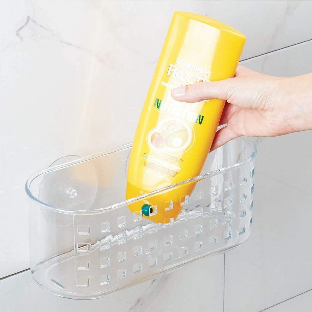 iDesign Classic Suction Shower Basket Large