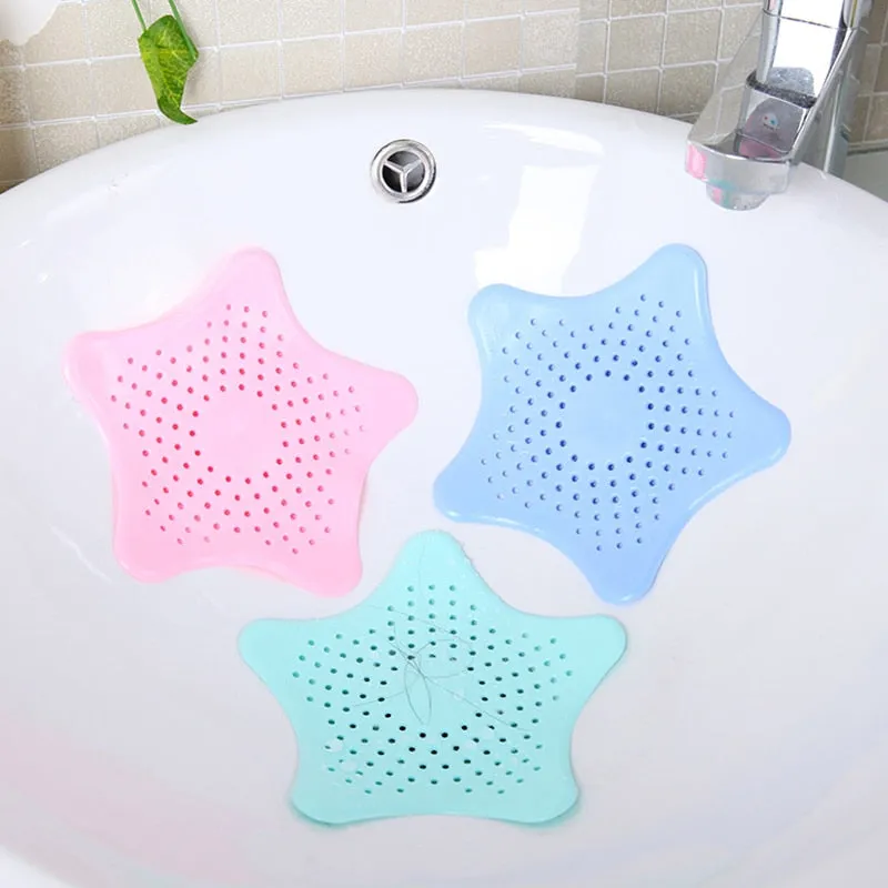 Kitchen Gadgets Accessories Star Outfall Drain Cover Basin Sink Strainer Filter Shower Hair Catcher Stopper Plug