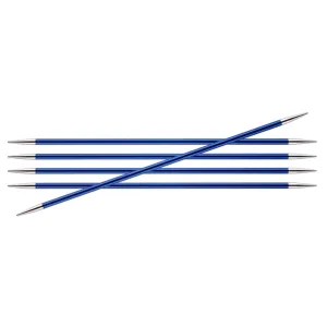 KnitPro Zing Double Pointed Needles - US 6 (4.0mm) - 6" Sapphire