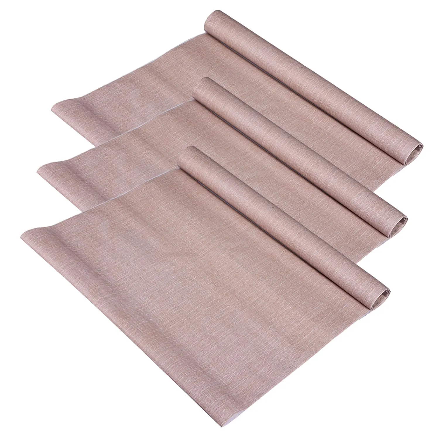 Kuber Industries Shelf Liner | Kitchen Cabinet Shelf Protector | Kitchen Liners for Cabinets and Drawers | Drawer Liner Mat | Texture Shelf Liner Roll | Cabinet Mat | 3 MTR | Pack of 3 | Beige