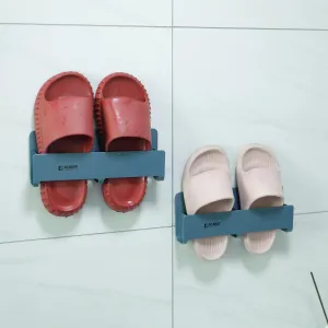 Kuber Industries Wall Mounted Shoe Rack for Home|Super Quality ABS/PVC|Compact & Durable|Self-Adhesive & Easy to Install|Unique Design|Shoe Stand For Bathroom & Bedroom|Set Of 2|1354A|Blue (Pack Of 2)