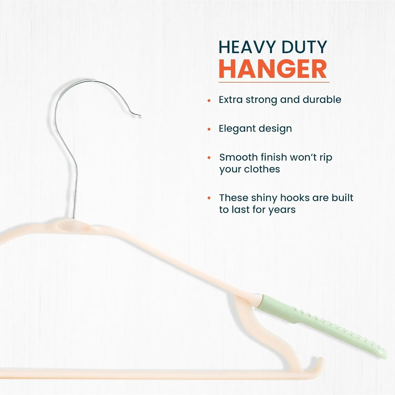 Kuber IndustriesPP Cloth Hanger Set of 20 with Zinc Plated Steel Hook (Green)