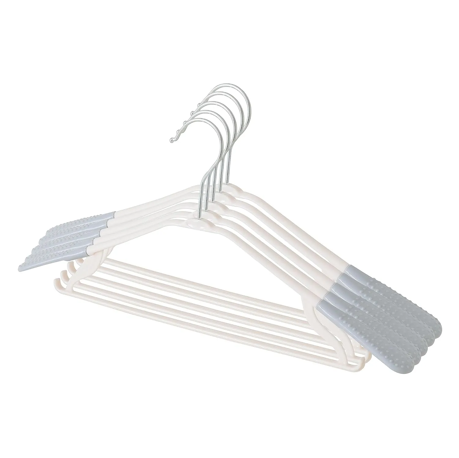 Kuber IndustriesPP Cloth Hanger Set of 30 with Zinc Plated Steel Hook (Grey)