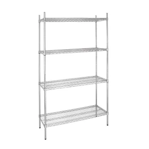 L927 Vogue 4 Tier Wire Shelving Kit 915x460mm