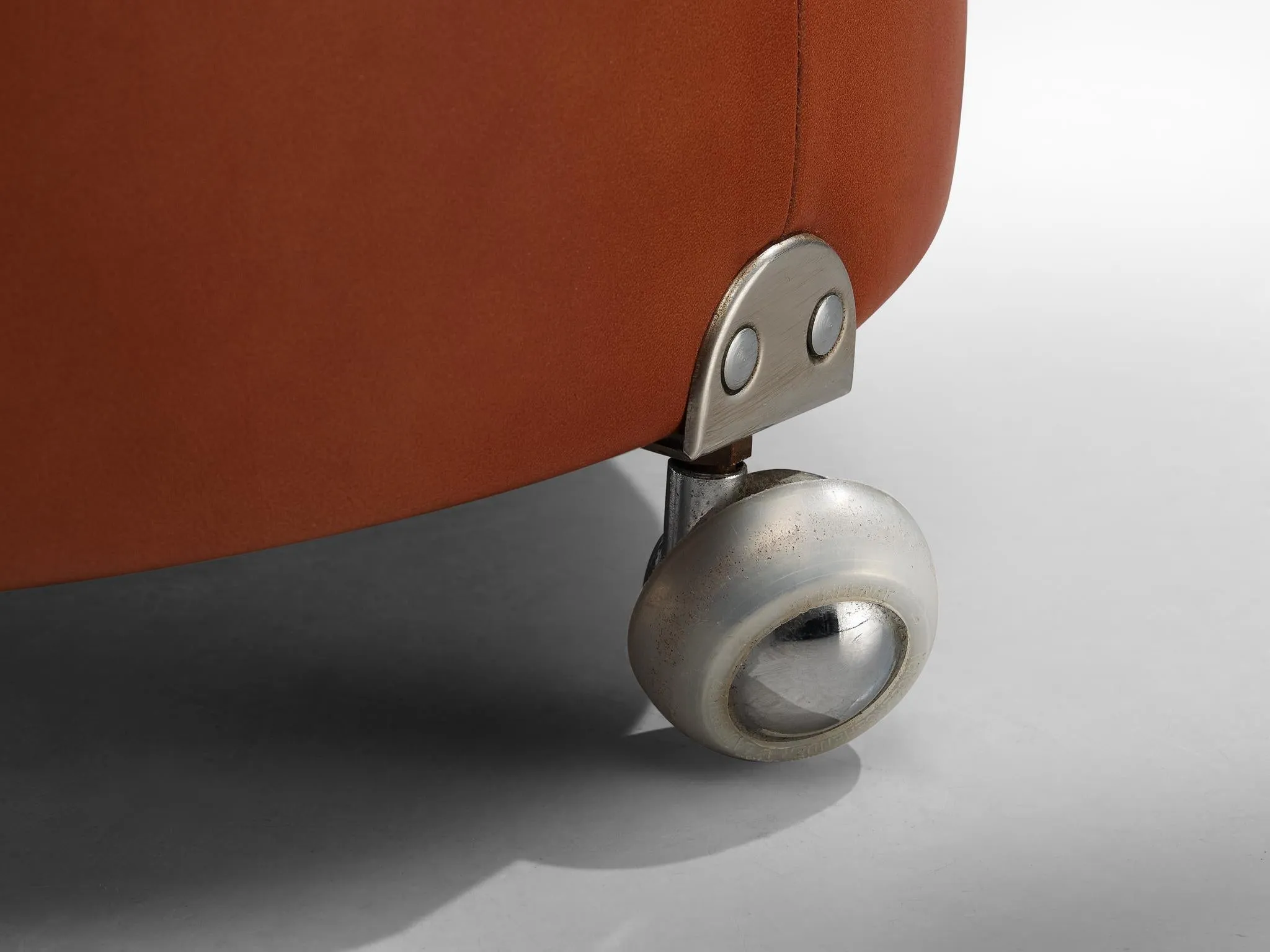 Luigi Massoni for Poltrona Frau Night Stands in Leather and Lacquered Wood