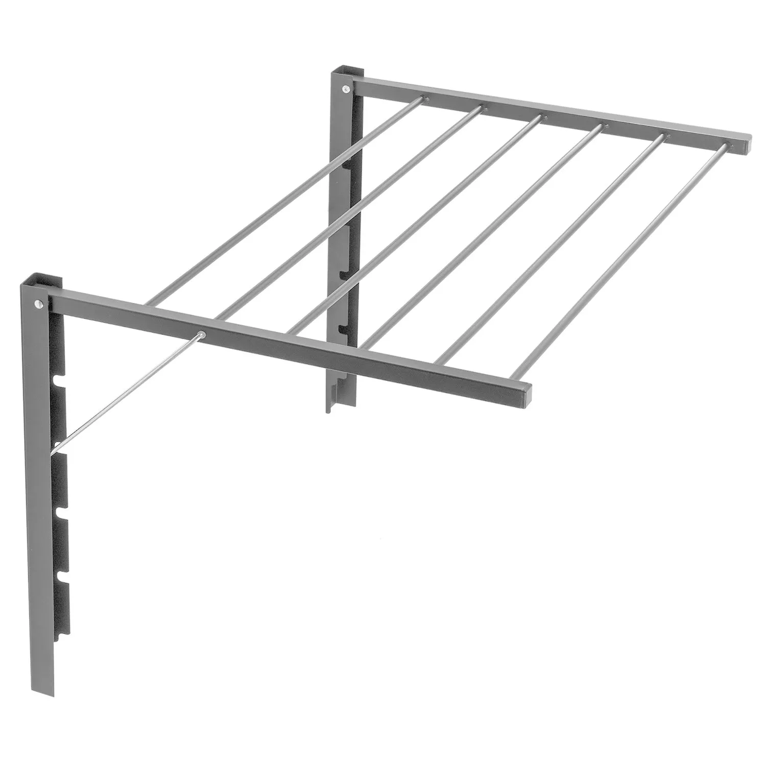 Majka wall-mounted clothes dryer wall-mounted drying rack (90cm, silver)