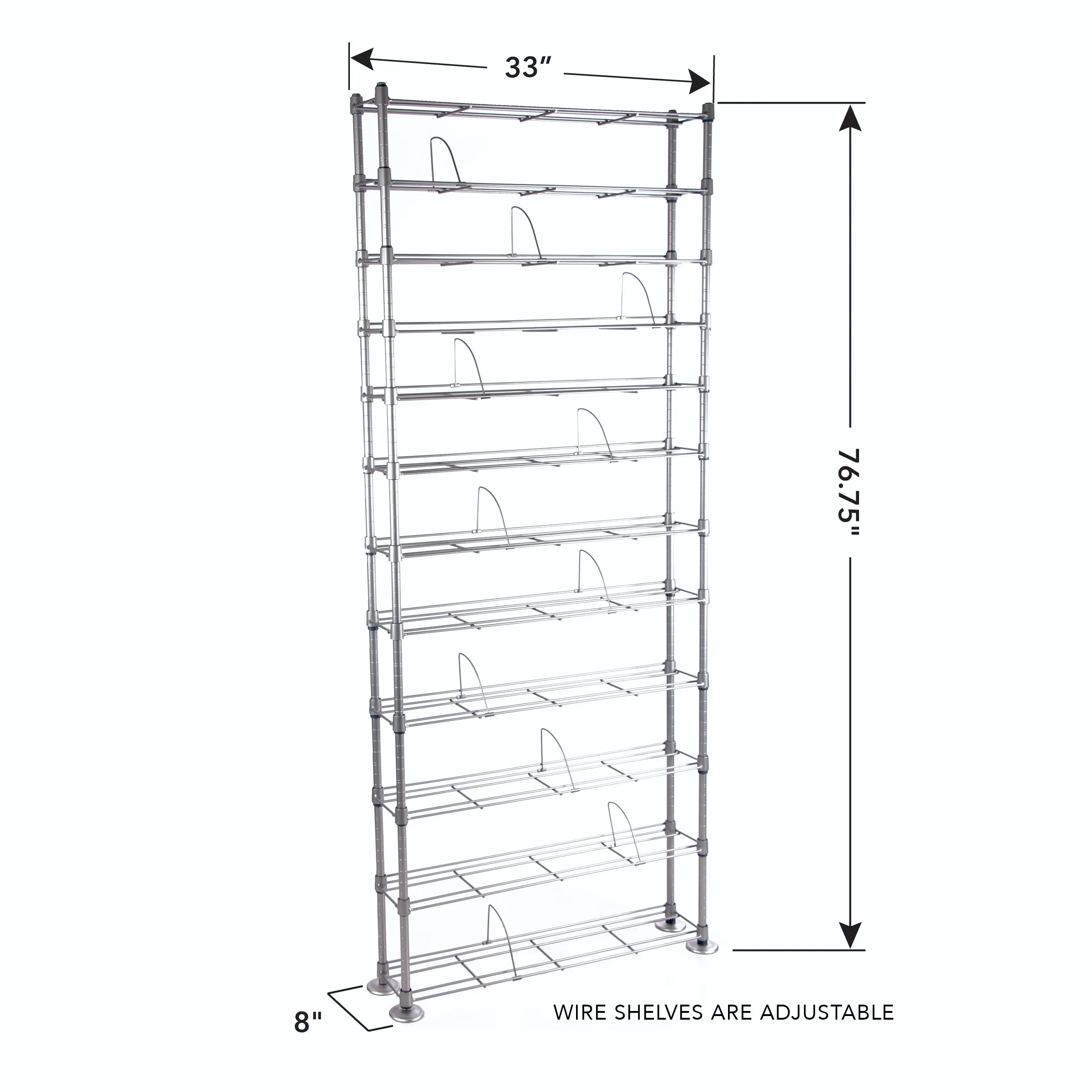 Max Tech Silver Shelf Organizer