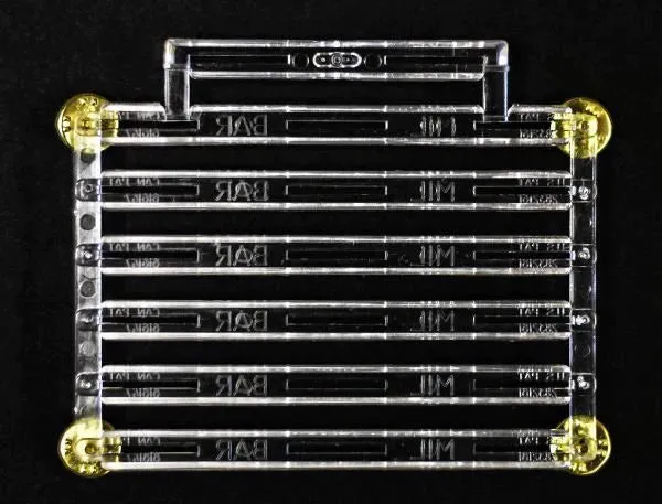 Multi 1-8th Space Plastic Ribbon Bar Holder