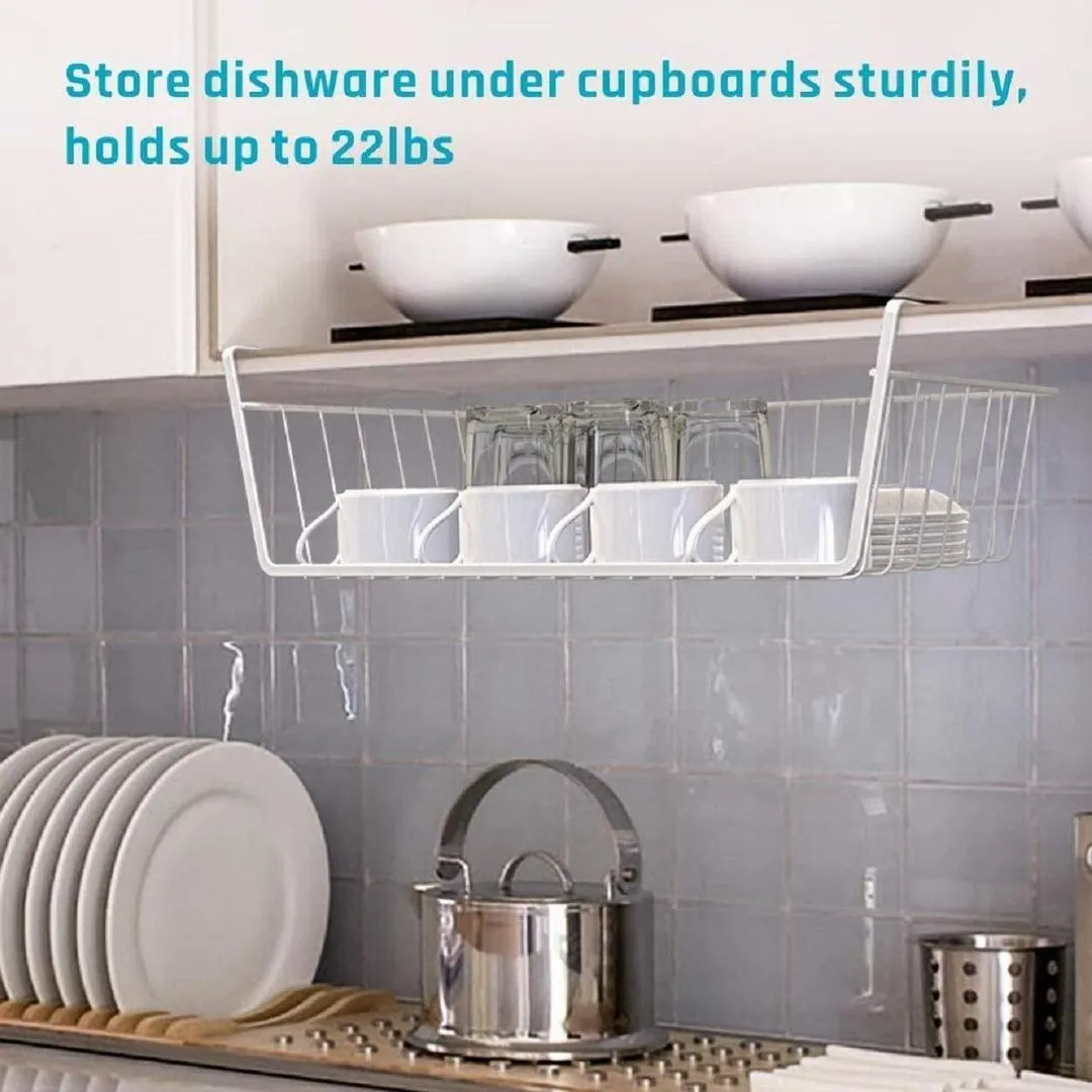 Multifunctional Under-Shelf Storage for High Cabinets