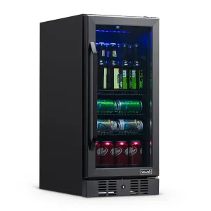 Newair® 96-Can Built-In Black Beverage Fridge - 15"