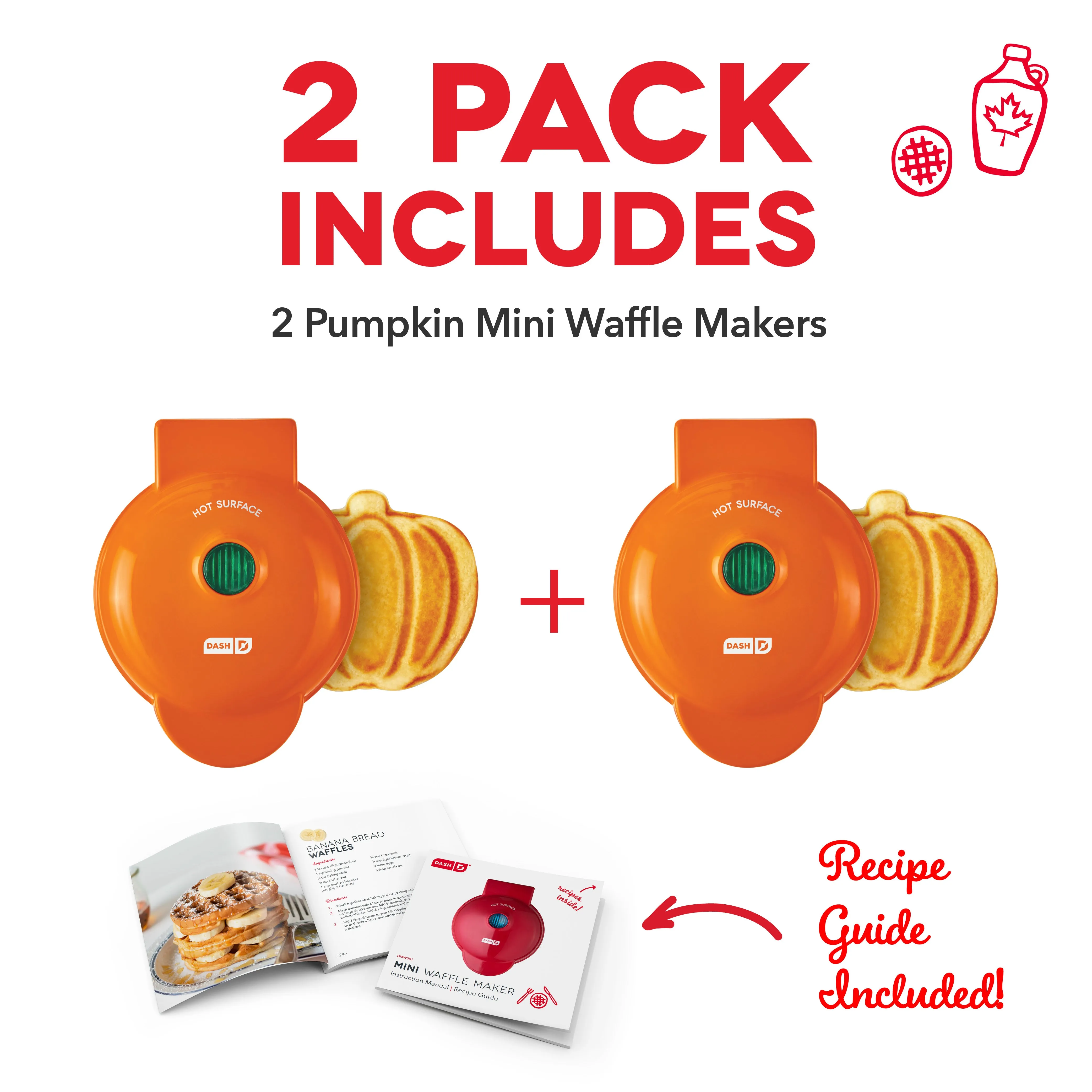 Pumpkin Mini Waffle Maker