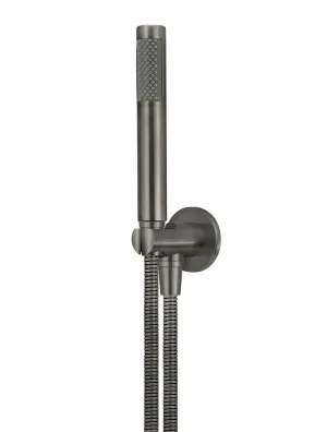 Round Hand Shower on Fixed Bracket - Shadow Gunmetal