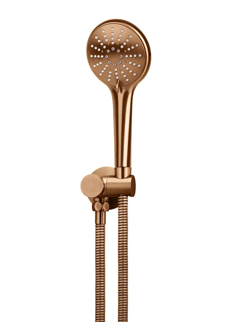 Round Hand Shower on Swivel Bracket - Lustre Bronze