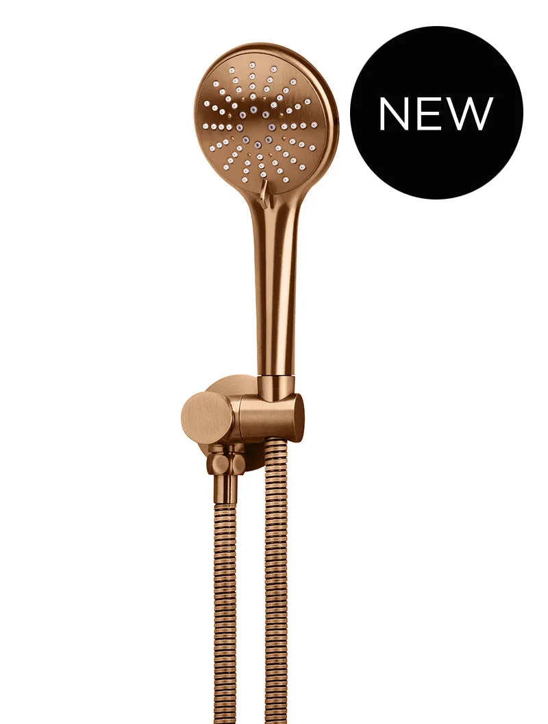 Round Hand Shower on Swivel Bracket - Lustre Bronze